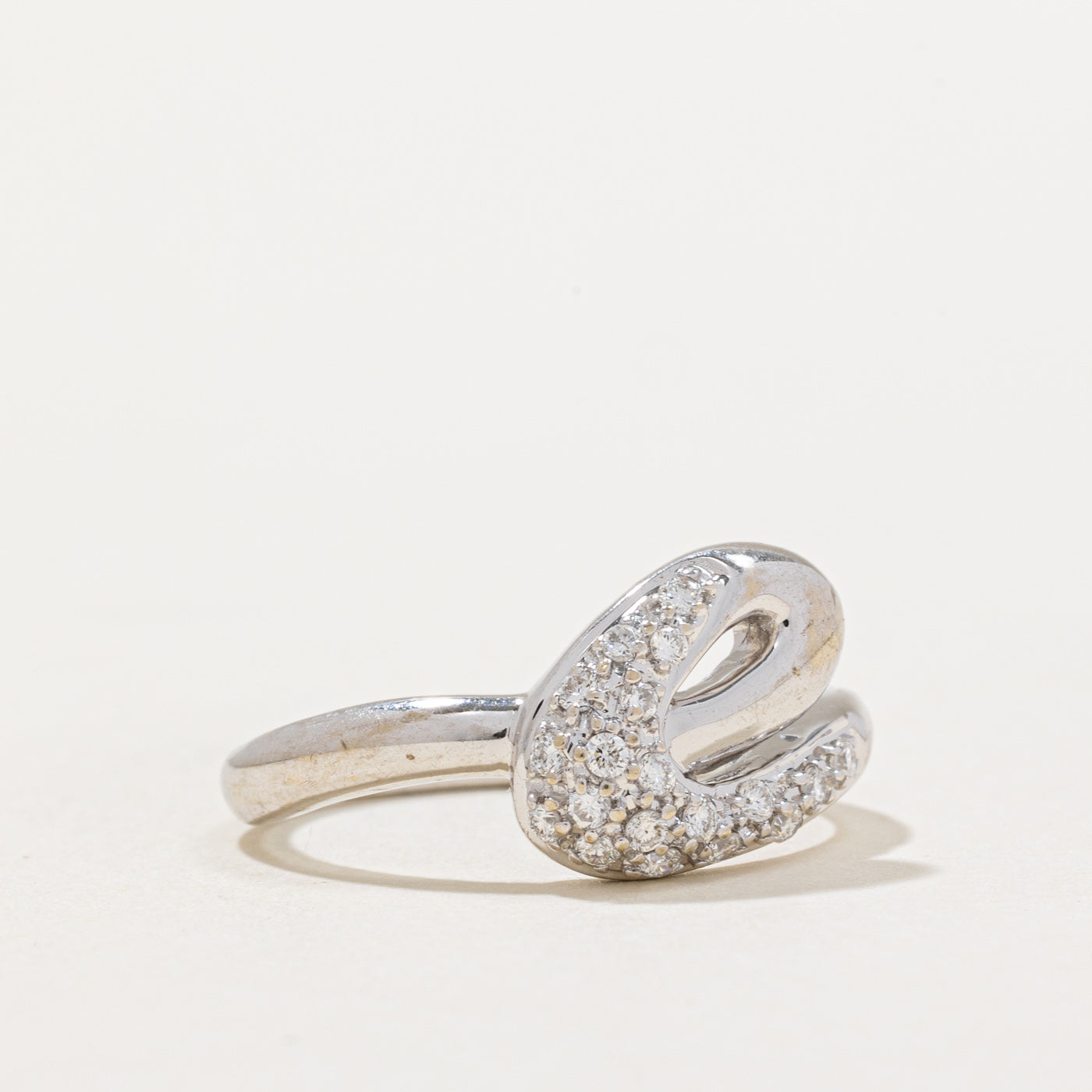 0.20ctw Diamond Swirl Engagement Ring - Size 6.75, Elegant Wedding Band for Women, Perfect for Proposals, Anniversaries & Romantic Occasions