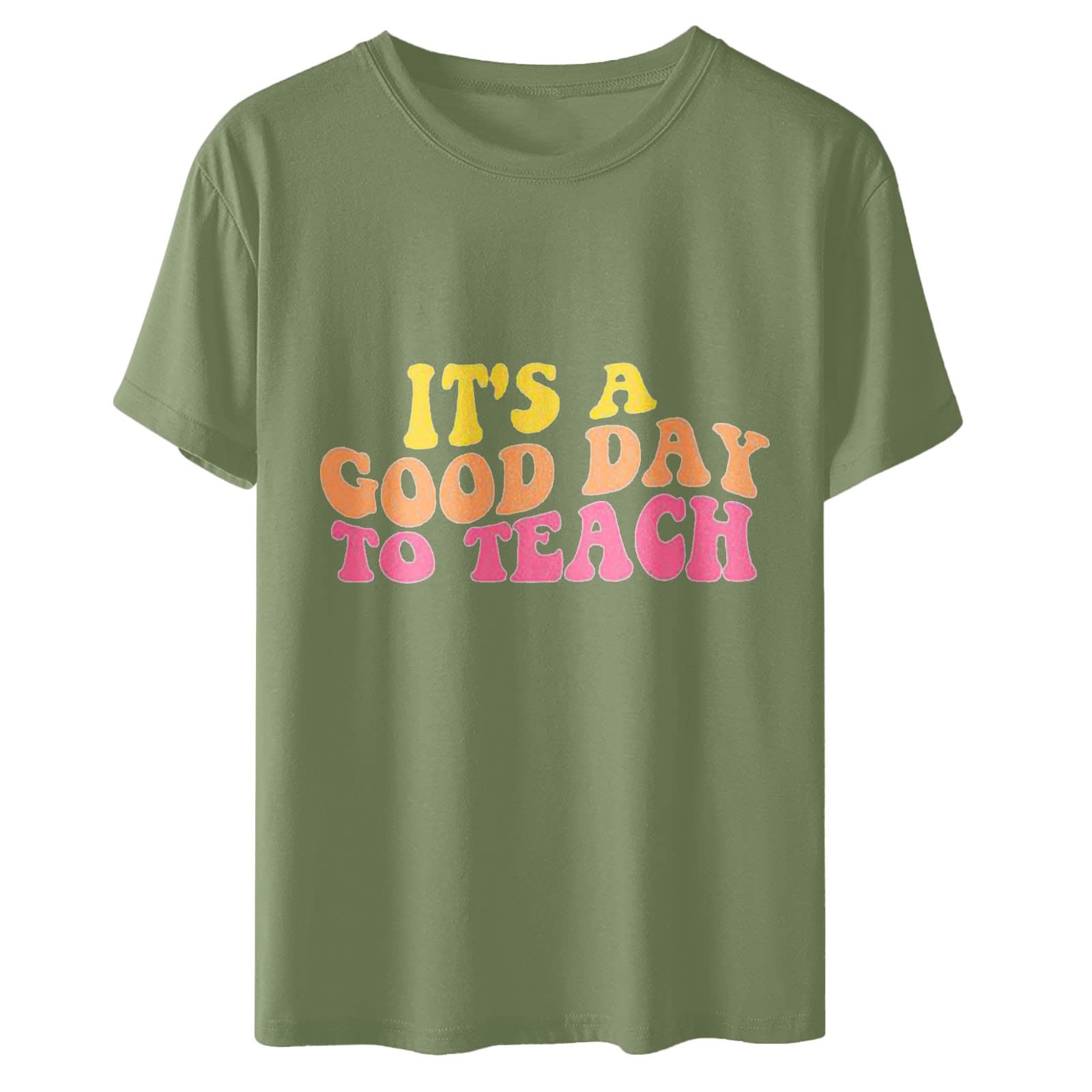 Funny Teacher's Day Printed Women's Loose Casual Pullover - Round Neck Short Sleeve Top for Women - Perfect Gift for Teachers, Educators & Professors - Great for Classroom, School Events & Teacher Appreciation Day