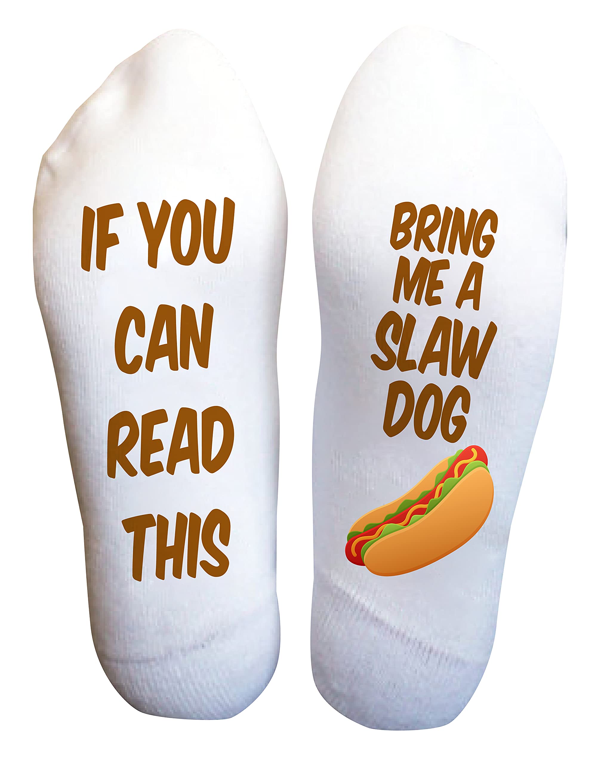 Funny Hot Dog Socks for Women & Teen Girls - Cute Food-Themed Novelty Socks with Slaw Design | Perfect Gift for Sock Lovers, Costume Parties & Fun Outfits