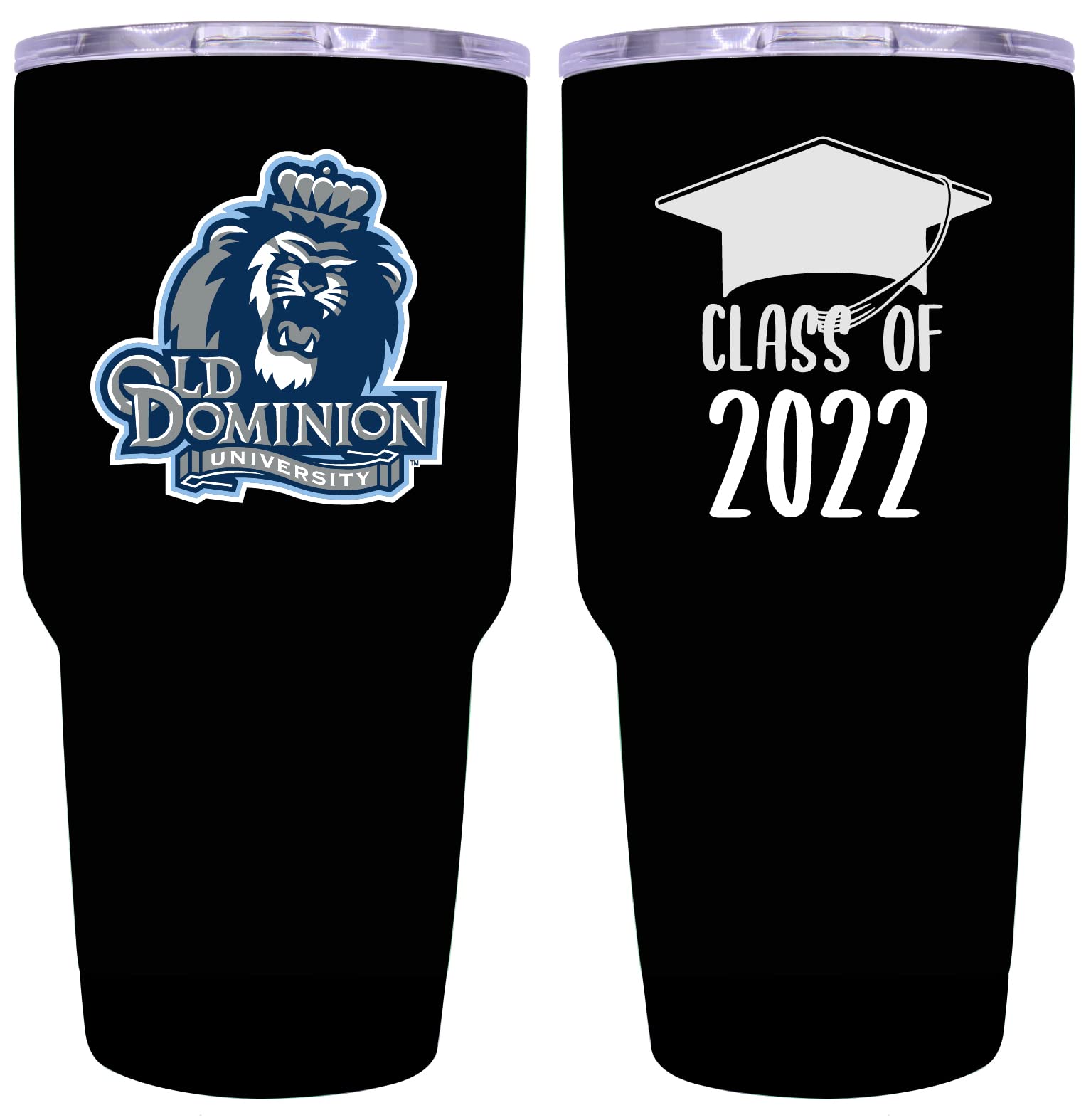Old Dominion Monarchs 24 oz Stainless Steel Tumbler - Class of 2022 Graduation Gift, Insulated Travel Mug for Coffee & Tea, Leakproof Lid, Perfect for School, Work & Outdoor Activities (Black)