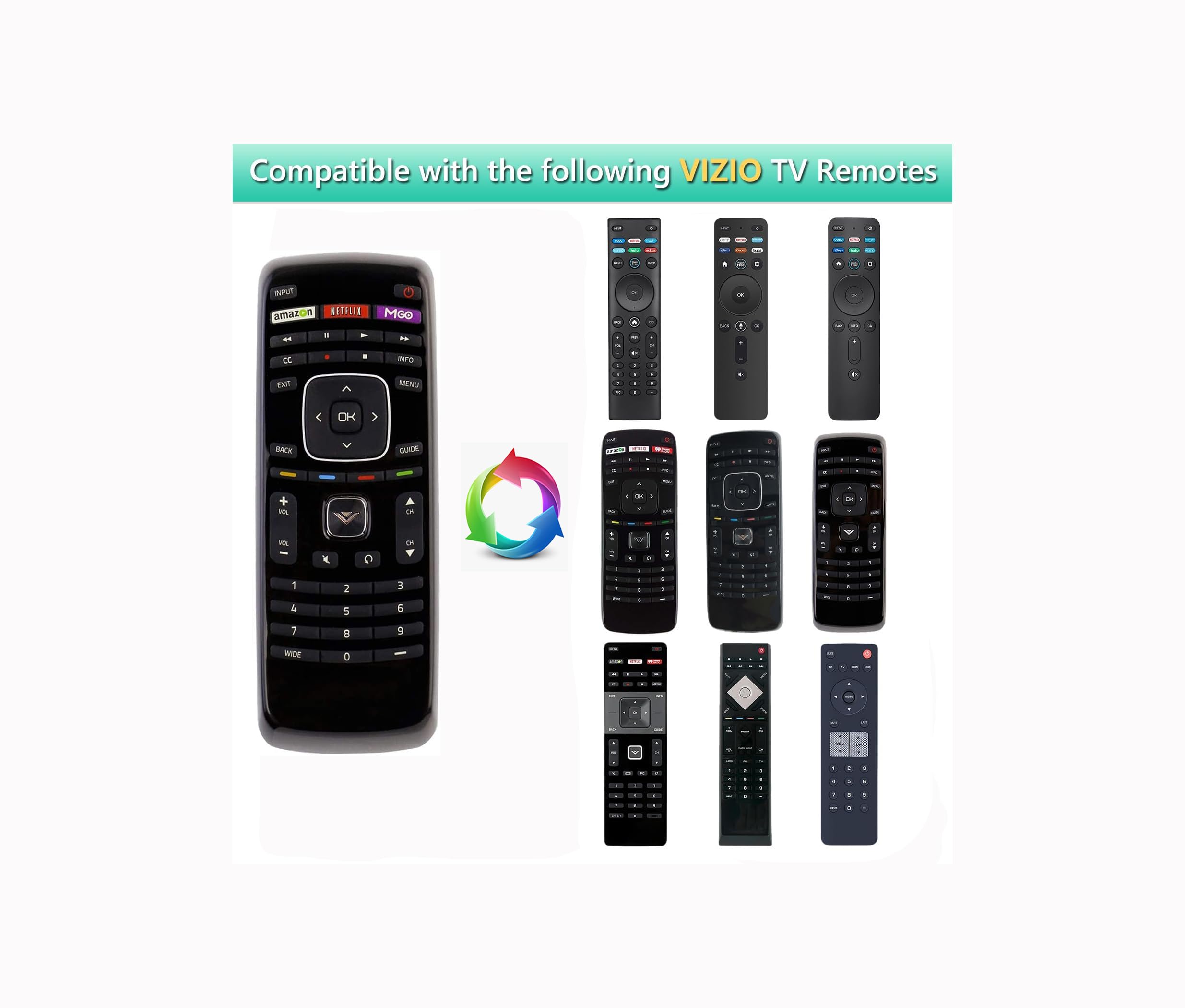 Universal VIZIO TV Remote Control - Compatible with All VIZIO Smart TVs & Devices | Official Replacement with 1-Year Warranty | Perfect for Living Room, Bedroom & Home Theater Setup