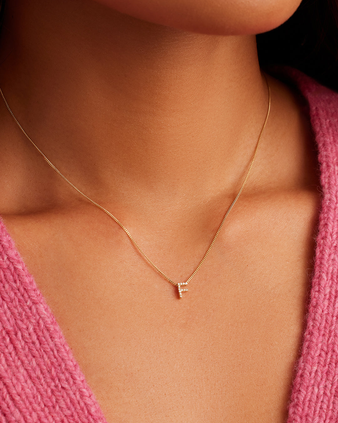 Diamond Alphabet Necklace - Personalized Initial Pendant Jewelry for Women - Perfect Gift for Birthday, Anniversary & Valentine's Day