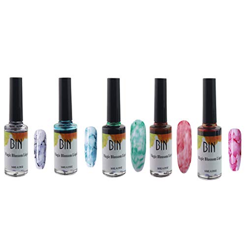 Alalaso Blossom Gel Nail Polish Set - 7 Colors Watercolor Marble Nail Ink for Gel Nail Art | Long-Lasting & Non-Toxic | Perfect for DIY Nail Designs, Salon Use & Special Occasions