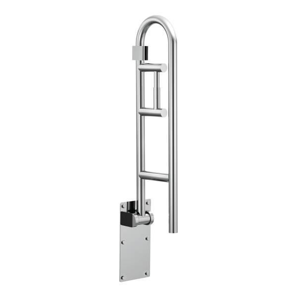 Moen R8962FD 30-Inch Stainless Steel Flip Up Grab Bar - Secure Bathroom Safety Handle for Shower, Tub, and Toilet - ADA Compliant Non-Slip Support for Elderly and Disabled