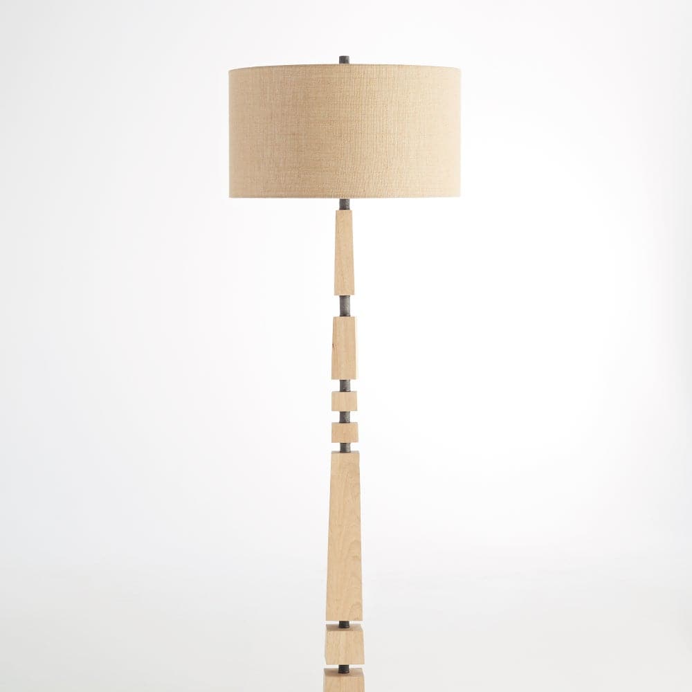 Adonis Modern Floor Lamp in Tan - Adjustable Standing Light for Living Room, Bedroom, or Office Decor