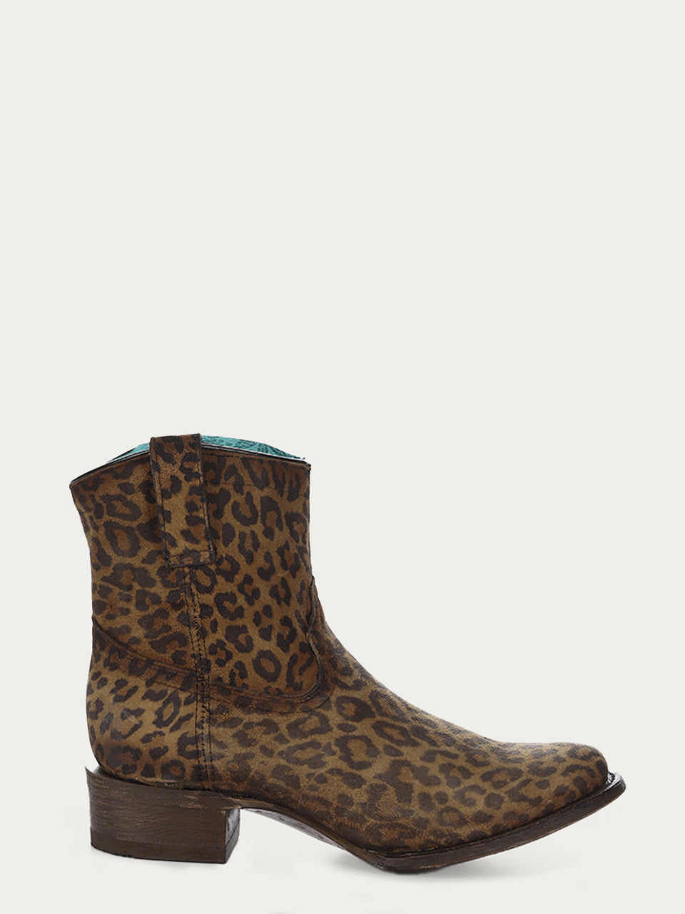 Women's Leopard Print Round Toe Ankle Boots with Zipper - Fashion Chunky Heel Booties for Casual Outfits, Parties & Night Out