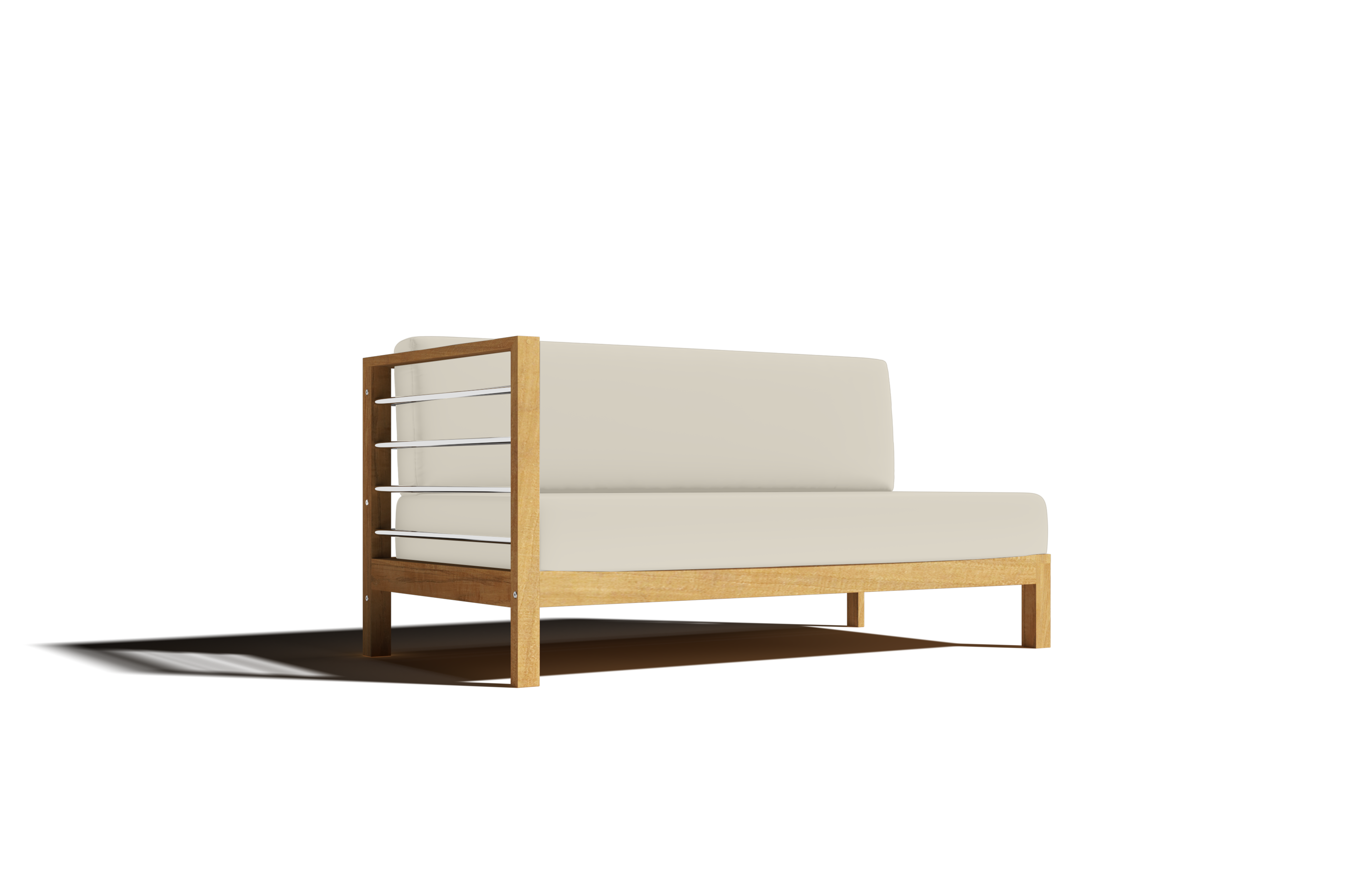 7-Piece Teak Outdoor Sectional Sofa Set with Sunbrella Cushions - Deep Seating Patio Furniture for Backyard, Poolside & Garden Relaxation