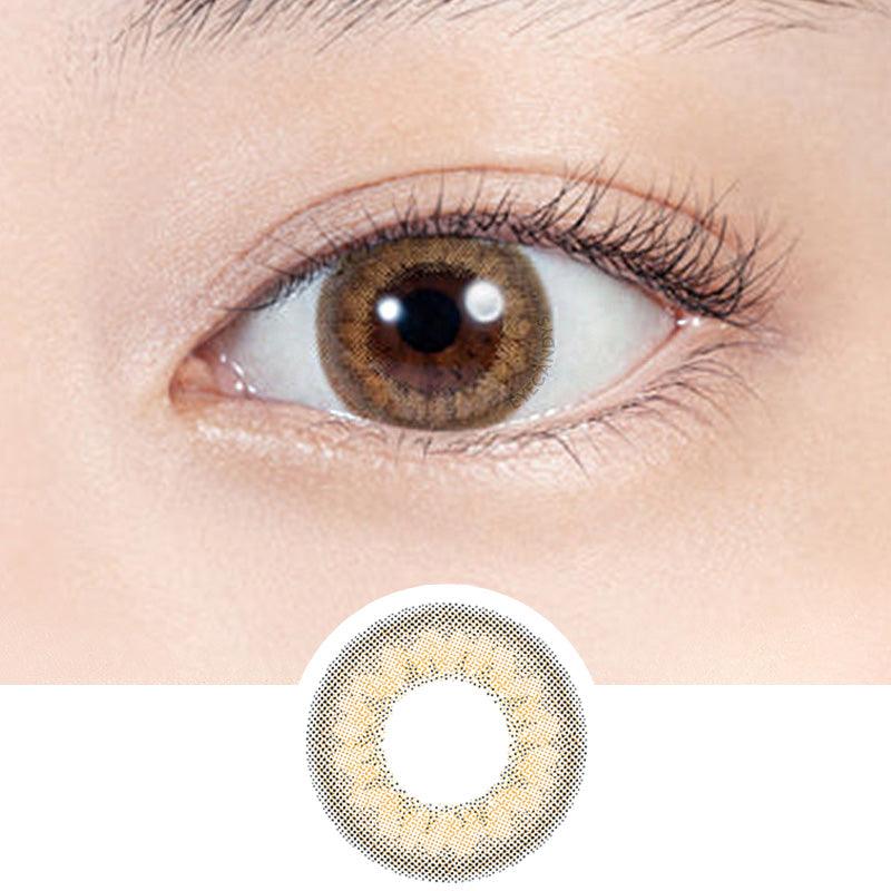 Lilmoon Monthly Skin Beige Colored Contact Lenses (Non-Prescription) - Perfect for Cosplay, Halloween & Fashion Looks