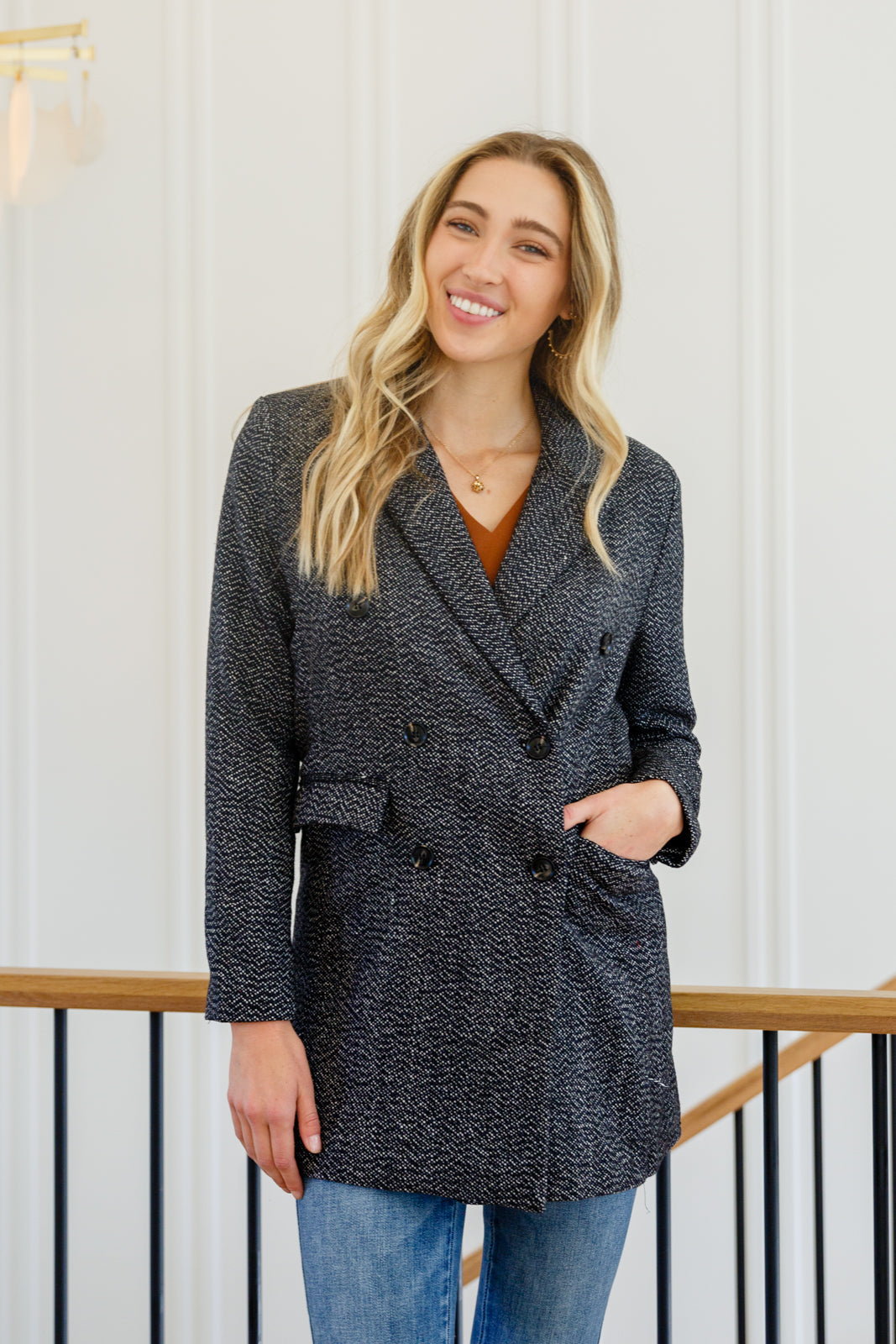 Stylish Black Button Down Blazer Jacket for Women | Office Wear & Business Casual Outfits | Perfect for Work, Meetings & Professional Events