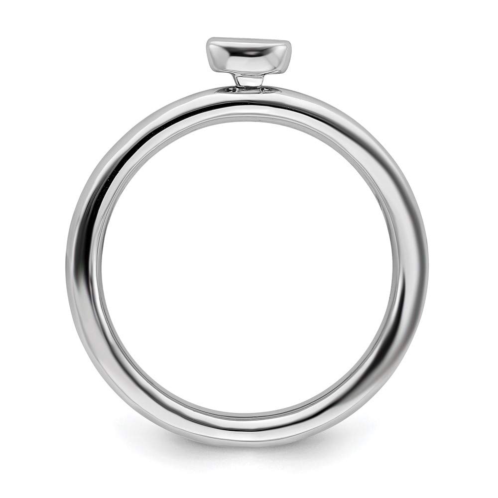 Lab-Created Emerald Stackable Ring in Sterling Silver for Women