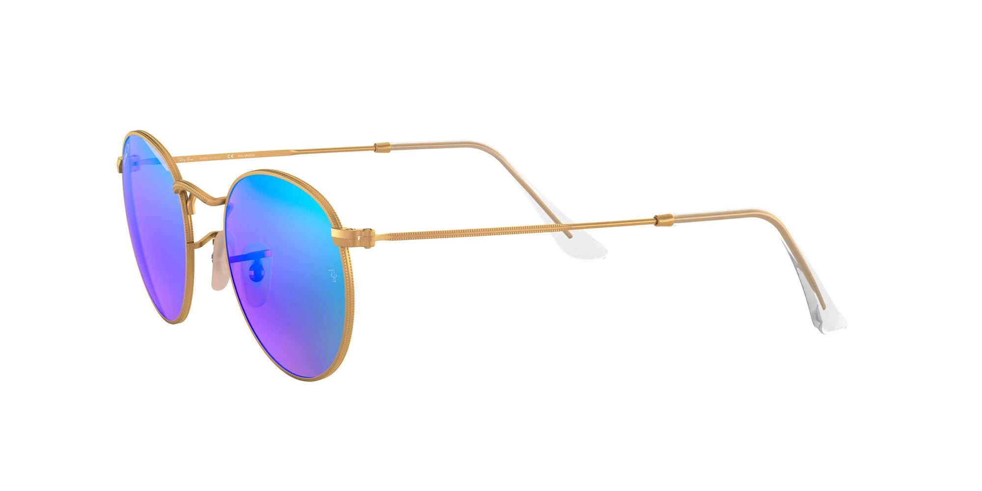 Ray-Ban RB3447 Round Metal Sunglasses for Men & Women - Classic Polarized Aviator Style for Driving, Travel & Outdoor Activities