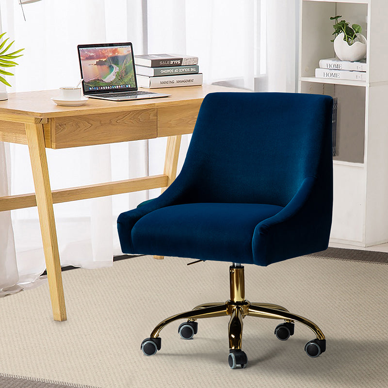 Luxury Holly Velvet Office Chair - Ergonomic Desk Chair with Adjustable Height for Home & Office Workspace - Perfect for Remote Work, Gaming & Study