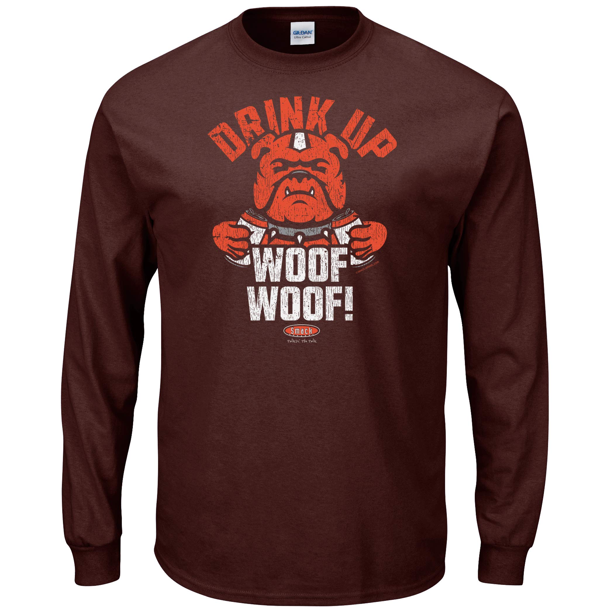 Cleveland Football Fans T-Shirt - Brown Woof Woof Graphic Tee for Men & Women (S-5XL) | Game Day Outfit, Sports Bar Wear, Fan Apparel Gift