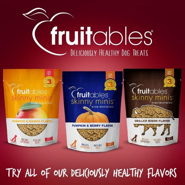 Fruitables Skinny Minis Apple Bacon Flavor Dog Treats - Low Calorie Natural Dog Snacks for Small & Medium Breeds - Perfect for Training Rewards & On-the-Go Treats