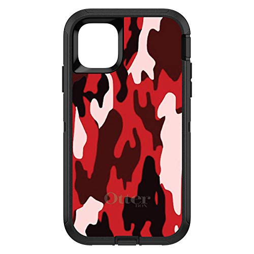 Red Black Camouflage On Black Case