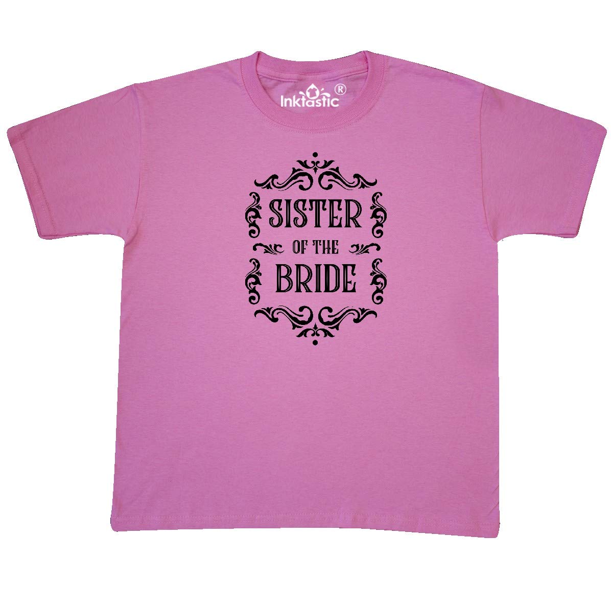Inktastic Sister of The Bride Youth T-Shirt - Cute Wedding Party Outfit for Girls - Perfect for Bridesmaids, Flower Girls & Special Occasions