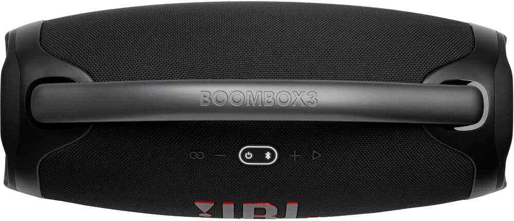 JBL Boombox 3 Portable Bluetooth Speaker - Powerful Sound, Deep Bass, IPX7 Waterproof, 24-Hour Playtime - Perfect for Outdoor Parties, Beach, Pool & Camping