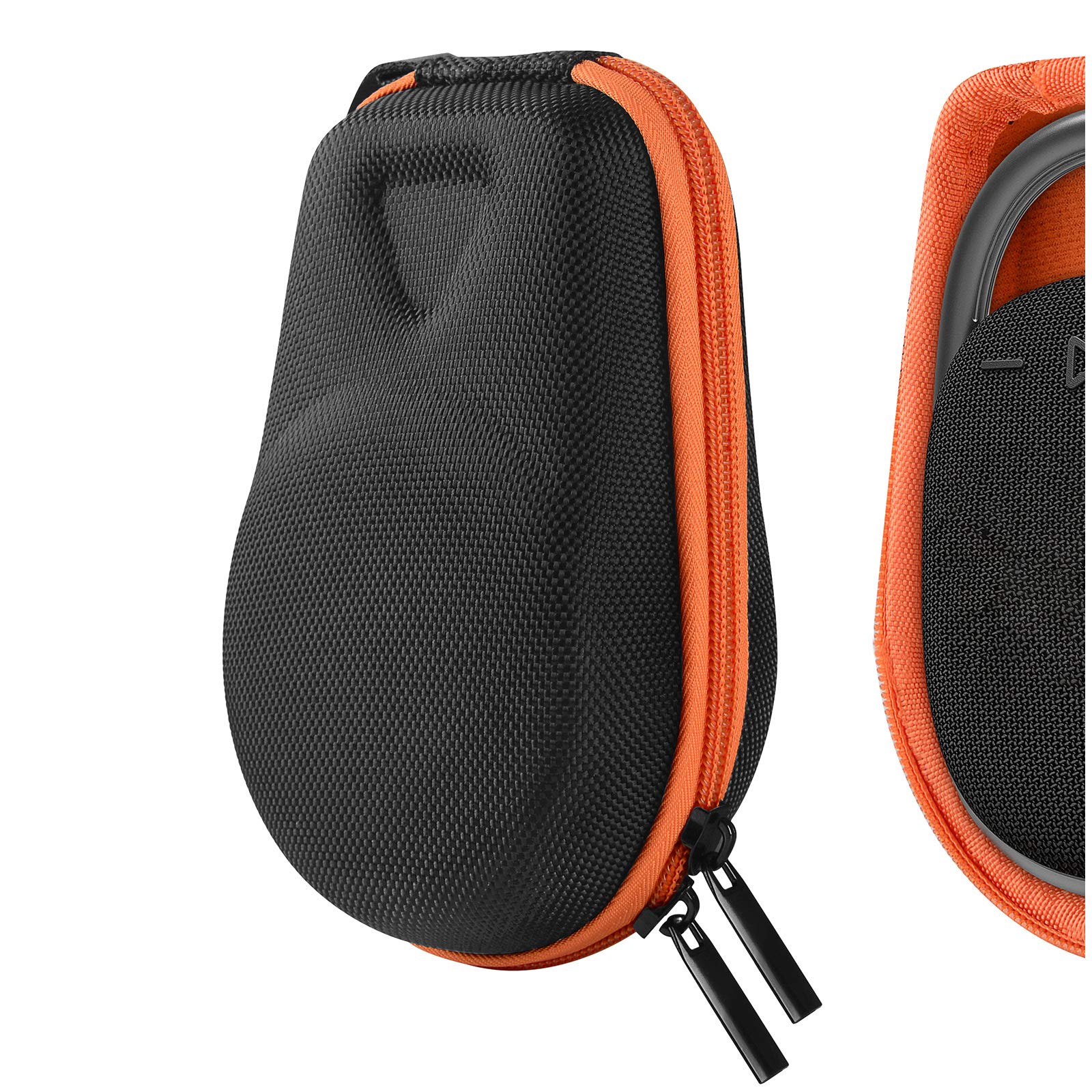 Geekria Hard Shell Travel Case for JBL Clip 4 Portable Speaker - Protective Cover with Cable Storage (Black) | Waterproof & Shockproof Design for Outdoor, Travel, Camping & Beach Use