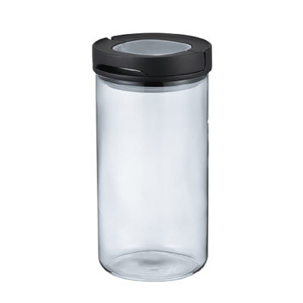 Hario Glass Airtight Coffee Canister with Stainless Steel Lid - 34oz/1L Coffee Storage Container for Freshness - Perfect for Kitchen, Pantry & Coffee Bar Organization