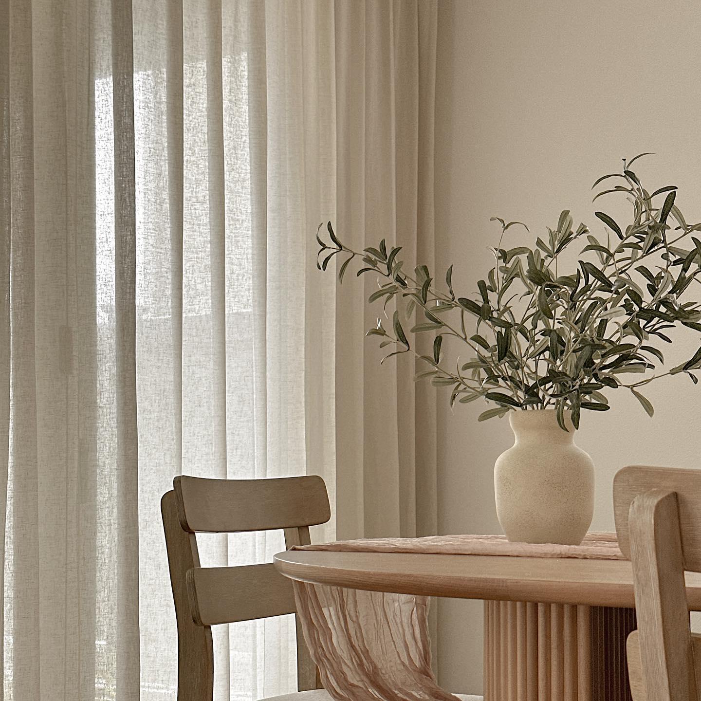 Gray White Cloud Linen Sheer Curtains - Natural Soft Breezy Custom Drapes with Pleated Design for Living Room & Bedroom Window Decor