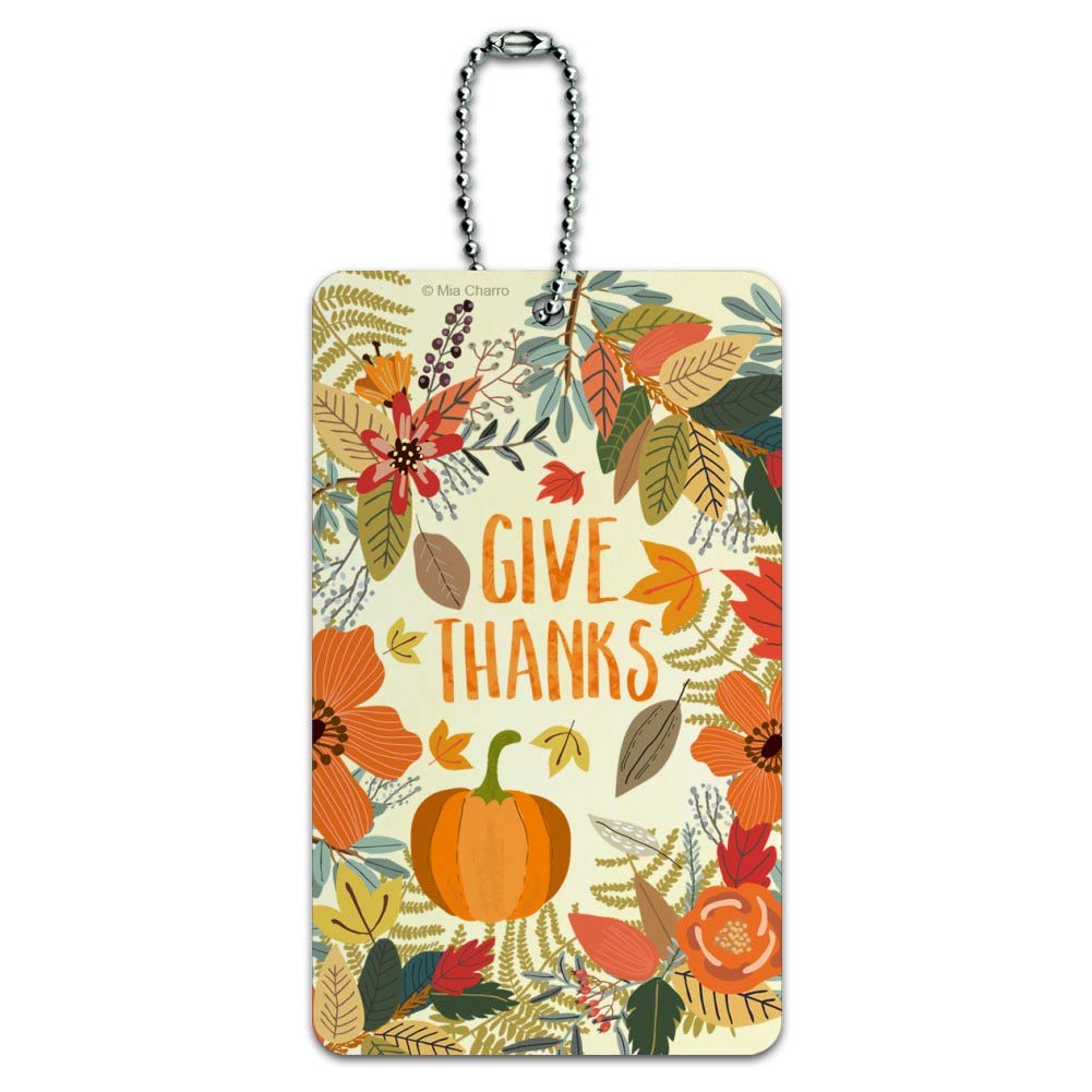 Thanksgiving Pumpkin Luggage Tag - Durable Suitcase ID Tag for Carry-On Bags | Perfect for Travel, Holidays & Gift Giving