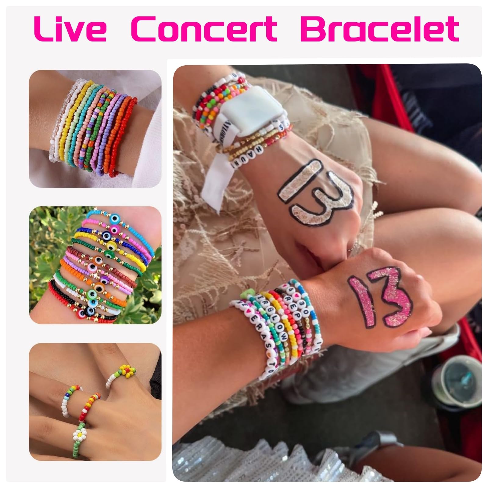 4mm Glass Seed Beads Friendship Bracelet Kit - 15,500pcs 96 Colors 6/0 Small Beads with Strings & Letter Beads for DIY Jewelry Making, Waist Beads, Girls Crafts - Perfect for Friendship Bracelets, Boho Jewelry & Handmade Gifts
