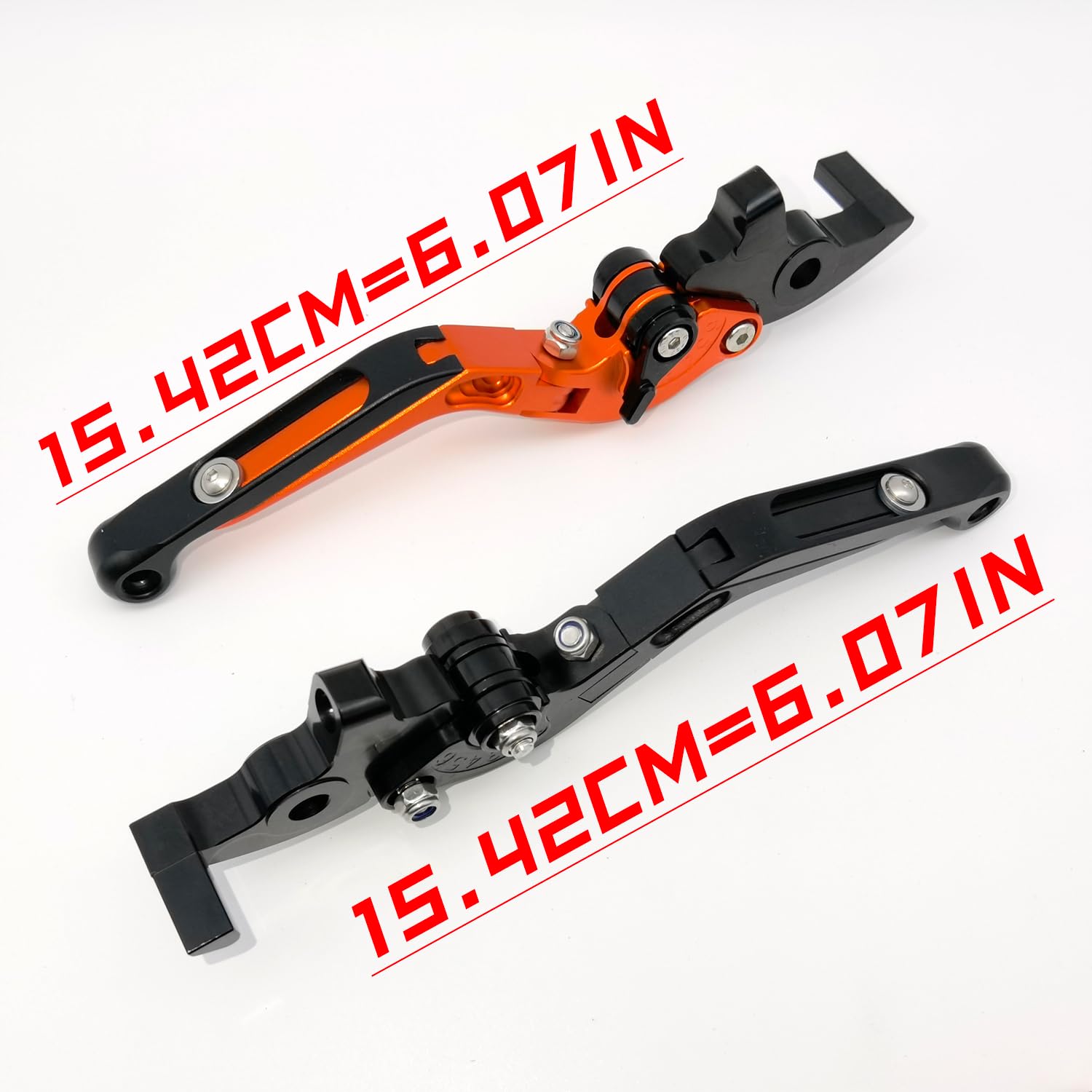 KTM Duke 125 200 250 390 RC125 RC200 RC390 CNC Aluminum Adjustable Brake & Clutch Levers - Orange/Black Motorcycle Accessories for Enhanced Control & Comfort (Perfect for Street Riding & Track Days)