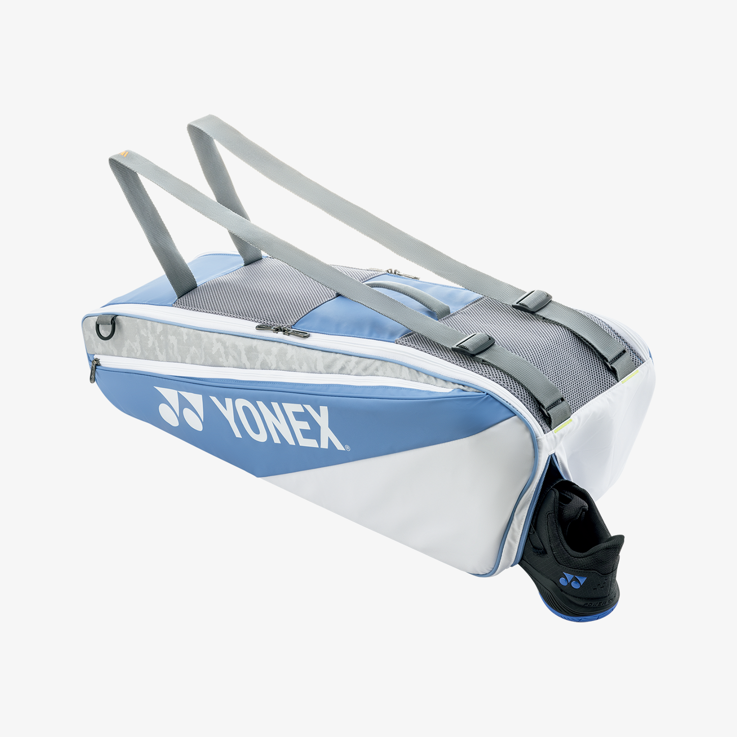 Yonex BAG52526GBL Club Badminton Racket Bag 6-Piece Set (Grayish Blue) - Perfect for Tennis, Badminton & Squash Players | Durable Sports Equipment Storage & Travel Gear