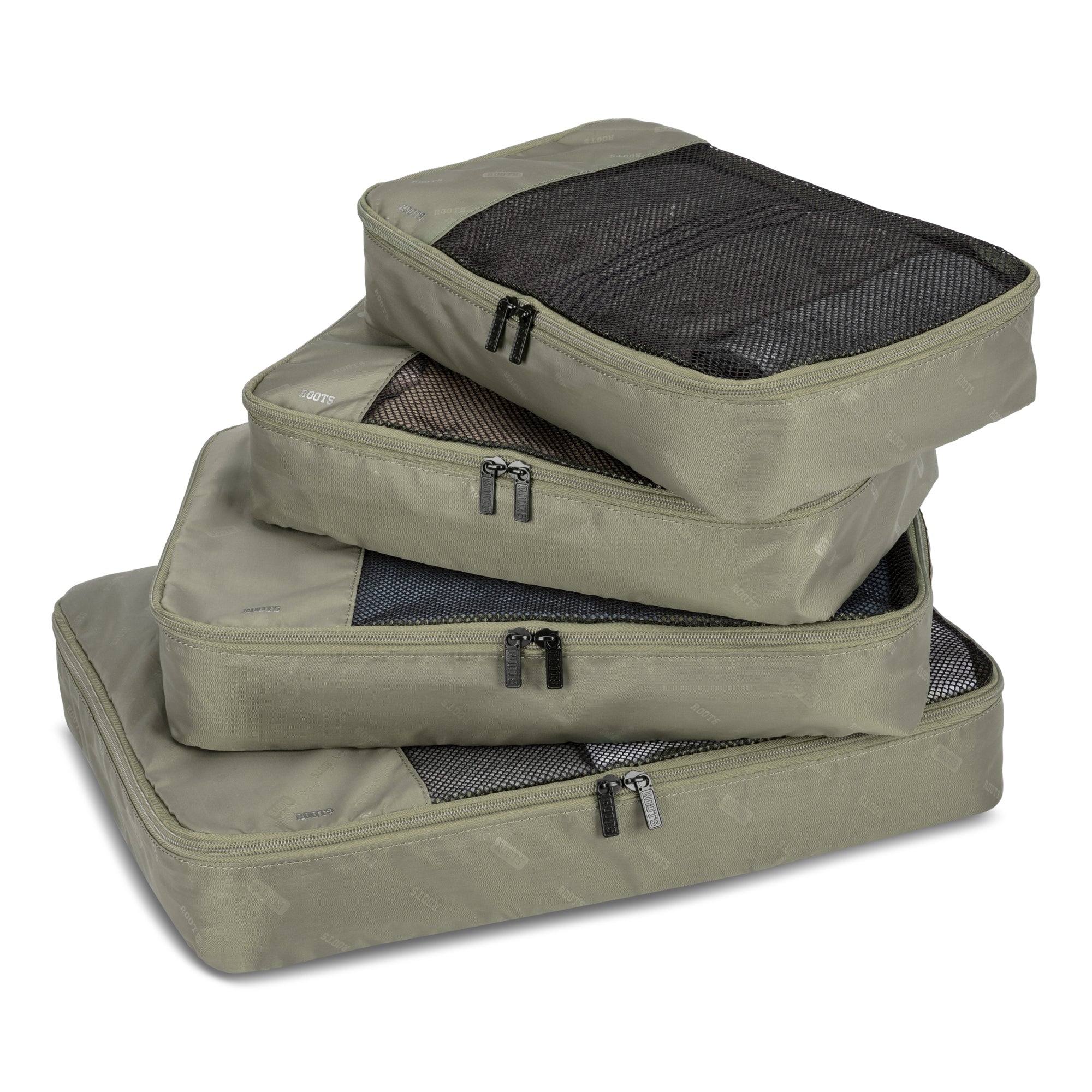 Roots Travel Packing Cubes Set of 3 - Lightweight Luggage Organizers for Suitcases - Perfect for Business Trips, Vacations & Weekend Getaways