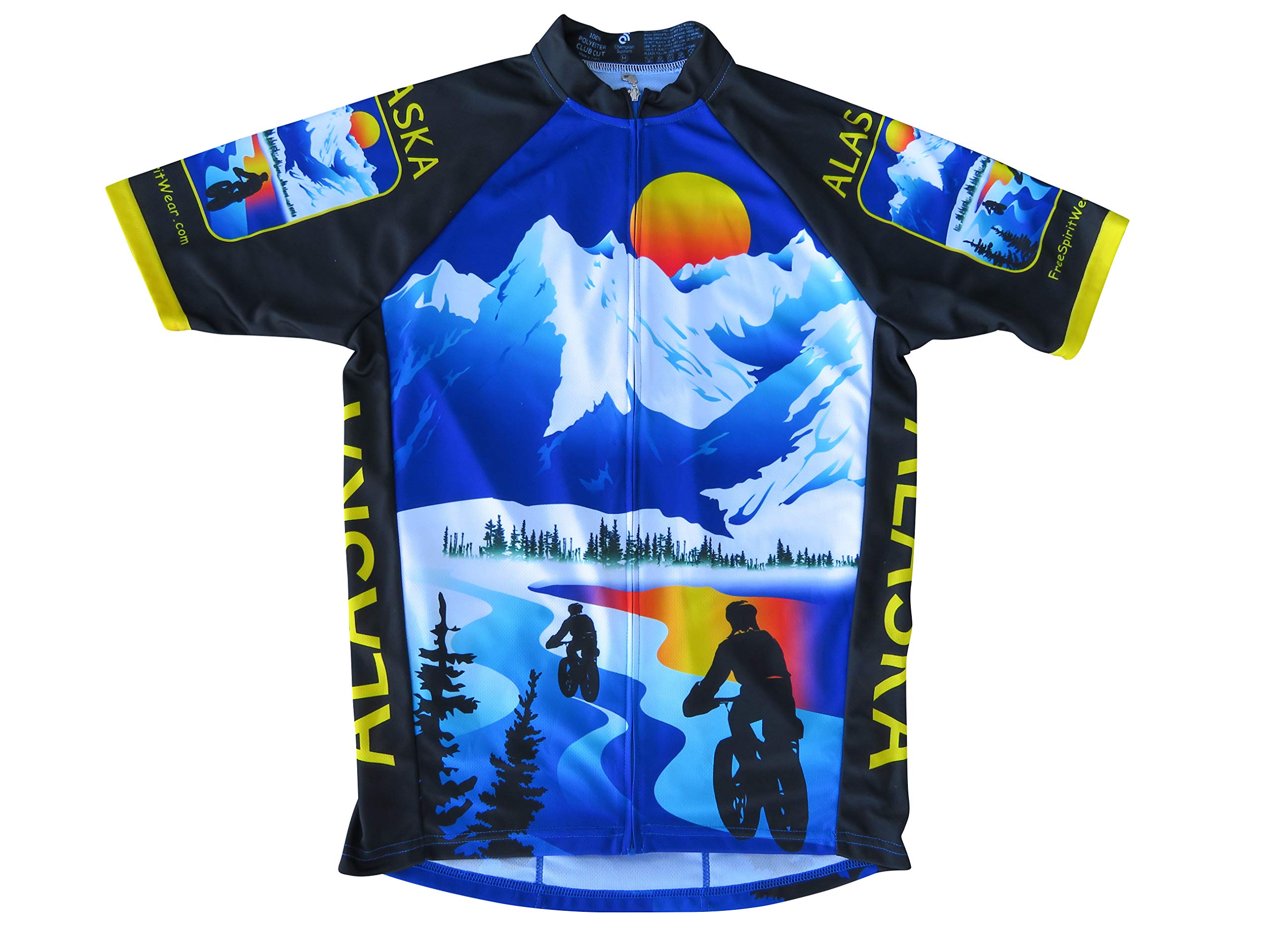 Free Spirit Wear Alaska FatBike Cycling Jersey - Breathable & Moisture-Wicking Bike Shirt for Men & Women - Perfect for Winter Biking, Snow Trails & Outdoor Adventures