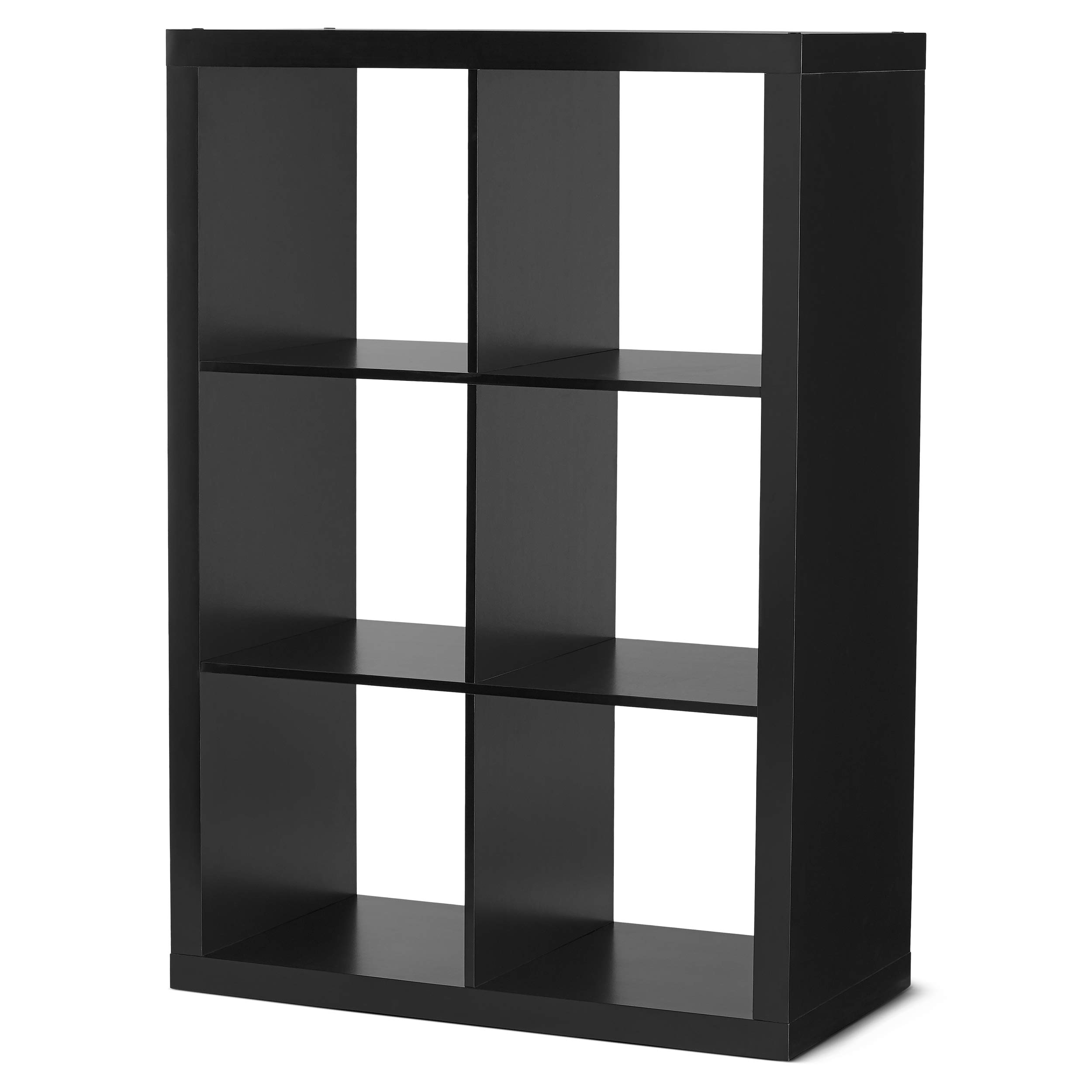 Better Homes and Gardens 4-Cube & 6-Cube Square Storage Cabinet Organizer - Weathered White & Solid Black - Bookshelf, Home Office, Living Room, Bedroom Storage Solution