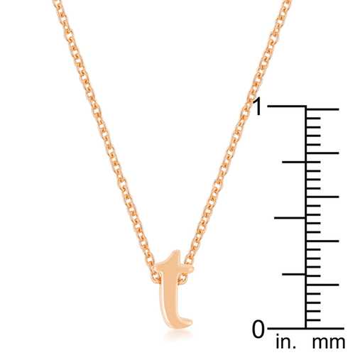 Rose Gold Initial T Pendant Necklace for Women - Personalized Letter Jewelry Gift for Her - Perfect for Birthdays, Anniversaries & Everyday Wear
