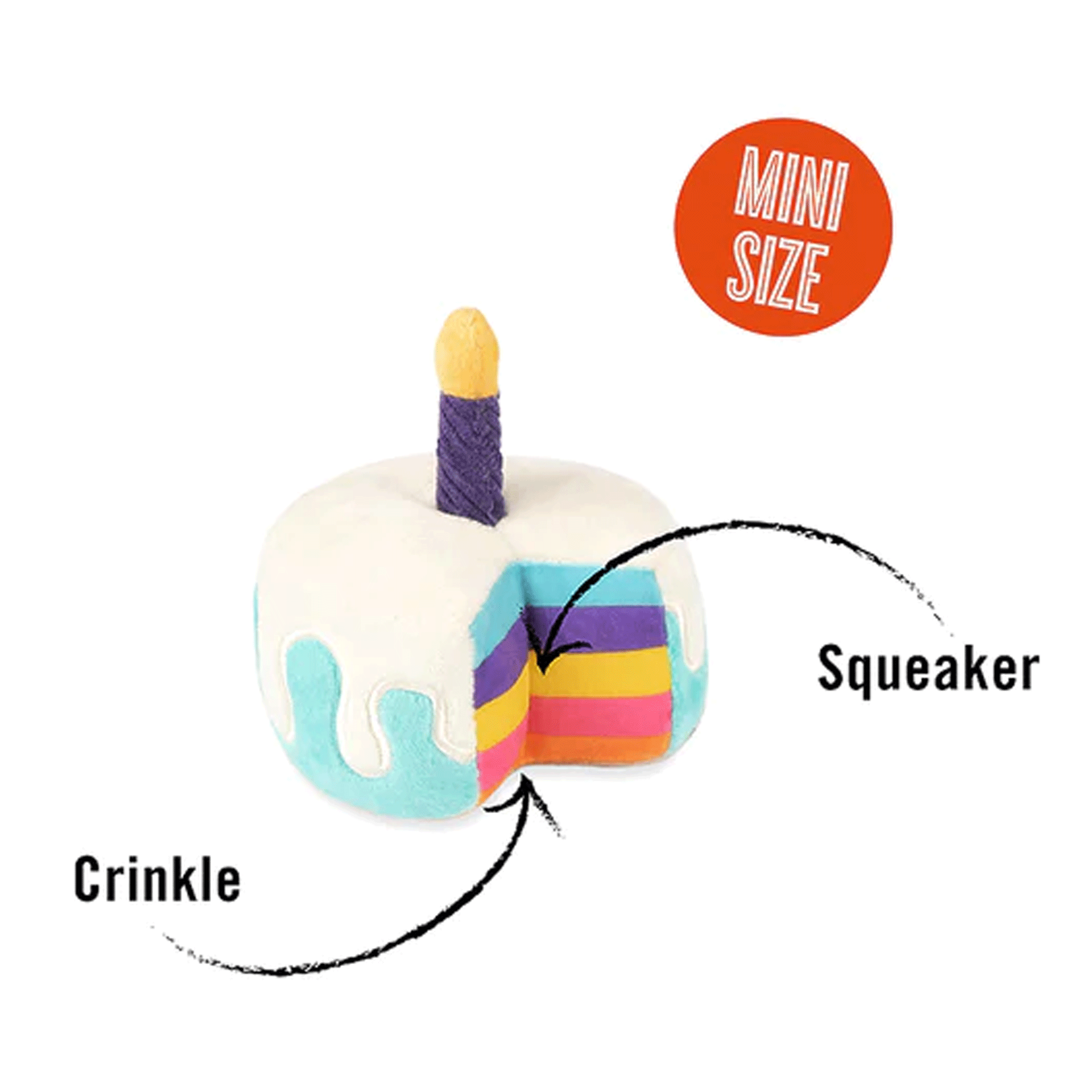 P.L.A.Y. Party Cake Multi Dog Toys - Fun & Durable Interactive Chew Toy for Small & Large Dogs - Perfect for Birthday Parties, Training Rewards & Playtime
