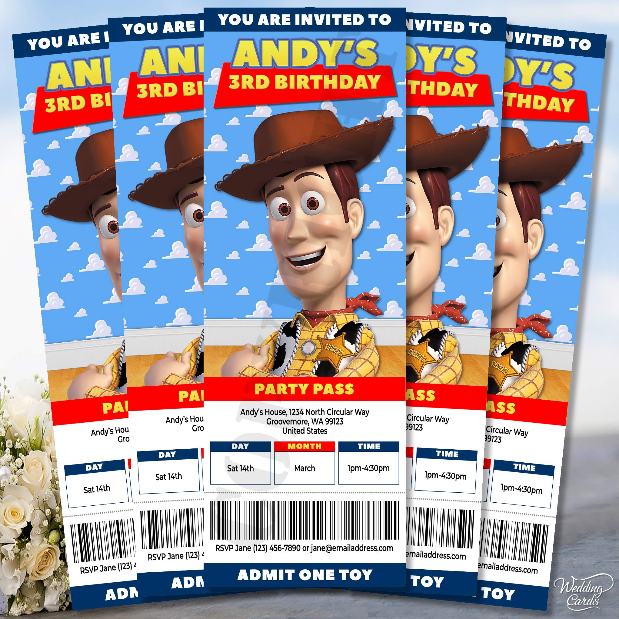 10 Pack Personalized Kids Birthday Party Invitations - Customizable Invite Cards for Boys & Girls - Perfect for Birthday Celebrations, Themed Parties & Special Events