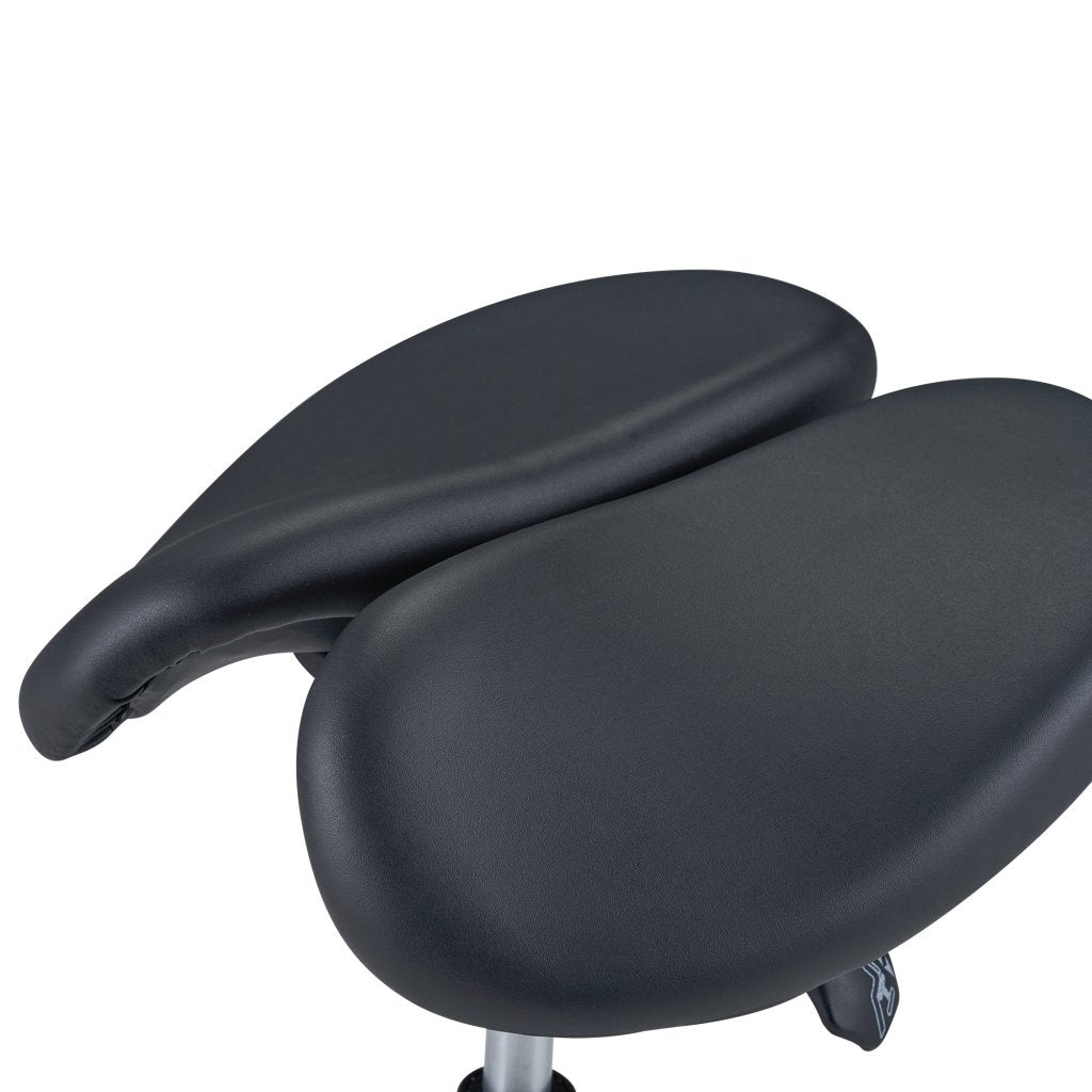 Master Massage® Ergonomic Posture Saddle Chair - Adjustable Height & Tilt Hydraulic Swivel Stool with Aluminum Base & Rubber Wheels (Black/Color Options) - Perfect for Office, Home, Salon & Massage Therapy Workspaces