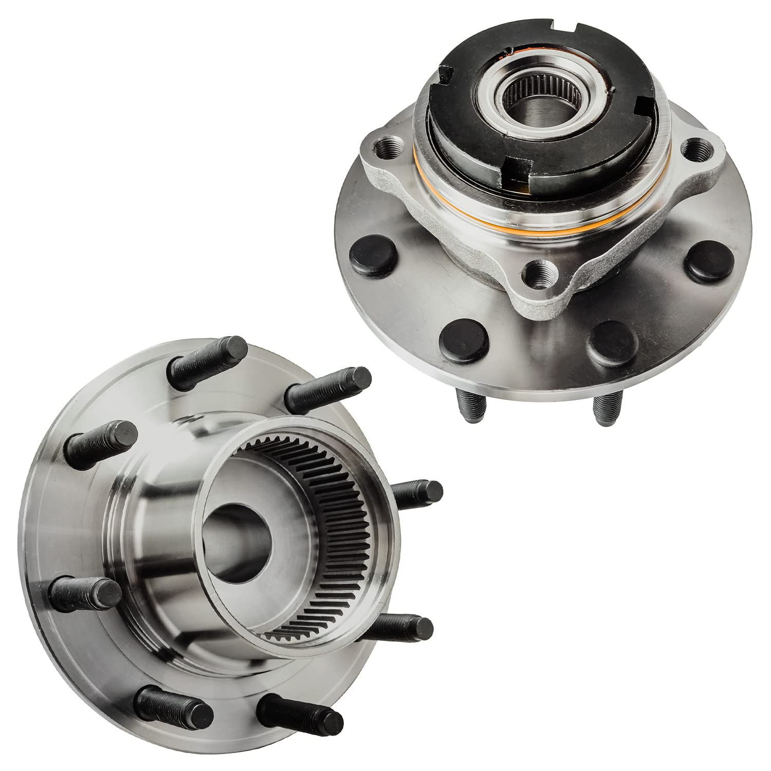 Detroit Axle Front Wheel Bearing Hub Assembly Set for 1999 Ford F-250 F-350 Super Duty - 2 Wheel Bearings & Hubs Replacement - Perfect for Off-Roading, Towing & Heavy-Duty Truck Maintenance