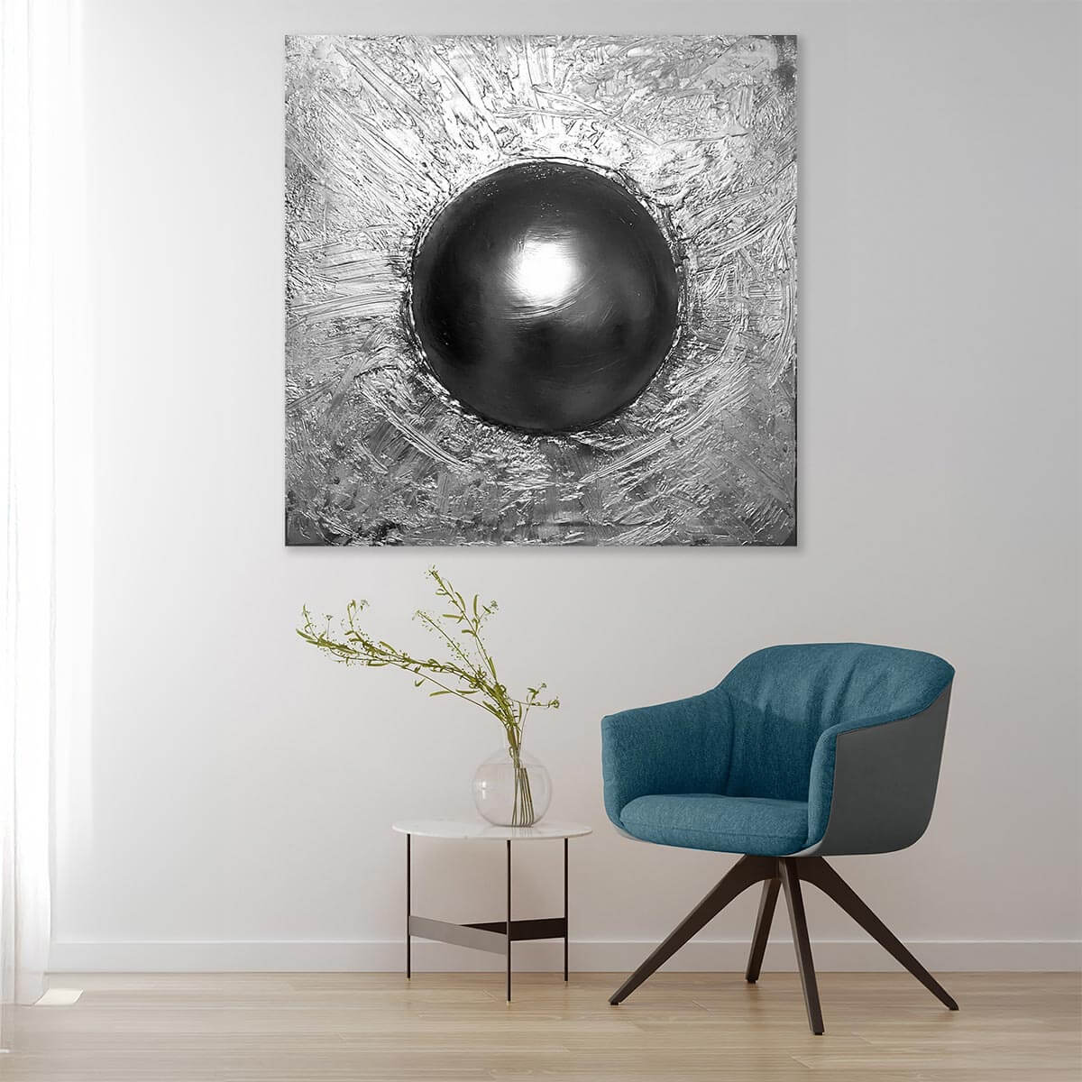 Full Moon Mixed Media Art Print - Handmade Wall Decor for Home, Office & Gifts - Perfect for Boho, Aesthetic & Celestial Themed Spaces
