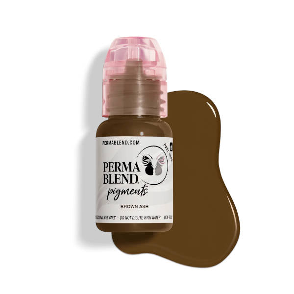 Perma Blend Brown Ash Pigment - Professional Tattoo Ink for Realistic Shading & Color Blending | Perfect for Tattoo Artists & Permanent Makeup