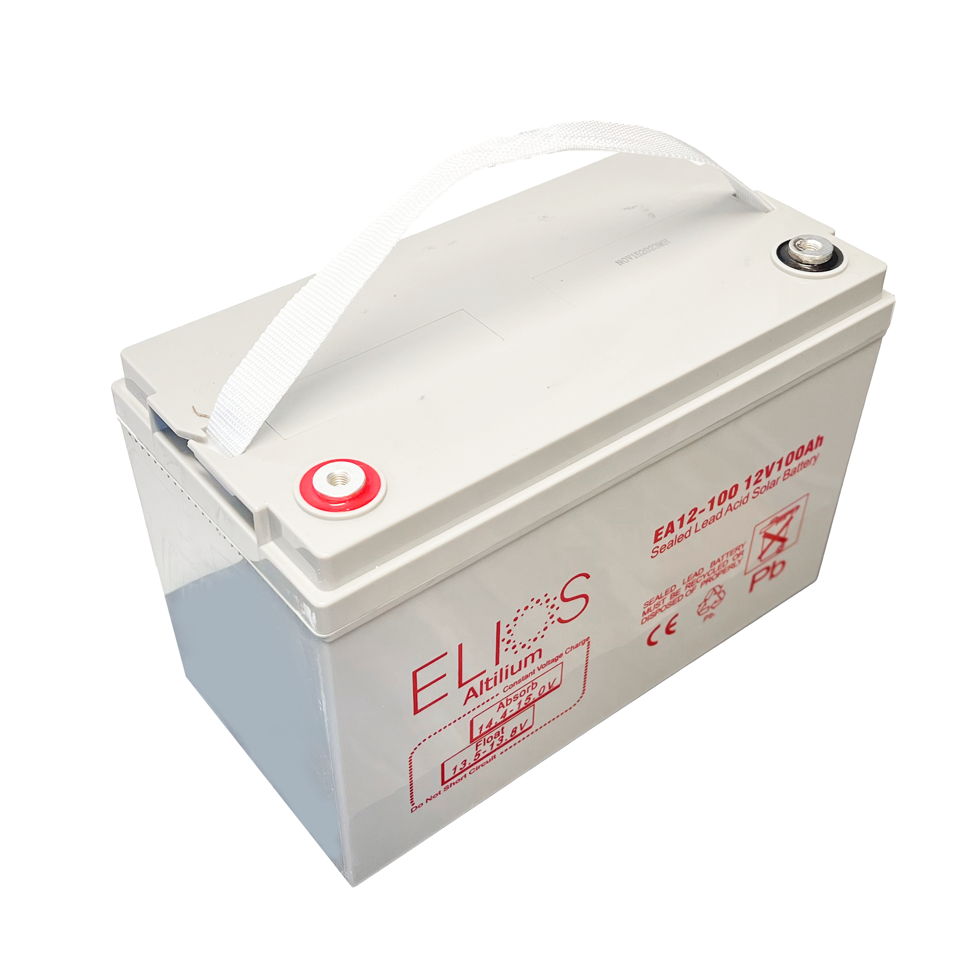 Elios Altilium EA12 100 Sealed Rechargeable AGM Lead Acid Battery 12V 100Ah - Perfect for Solar Power Systems, RV, Marine, and Off-Grid Applications