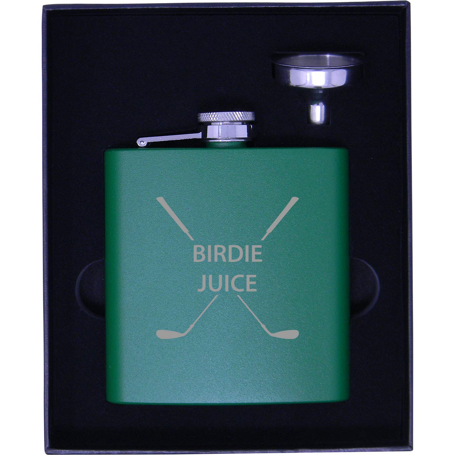 Golf Birdie Juice Flask with Funnel & Gift Box - Perfect Christmas, Birthday, Valentine's Gift for Golf Lovers (Green) | Great for Golf Tournaments, Tailgating & Outdoor Adventures