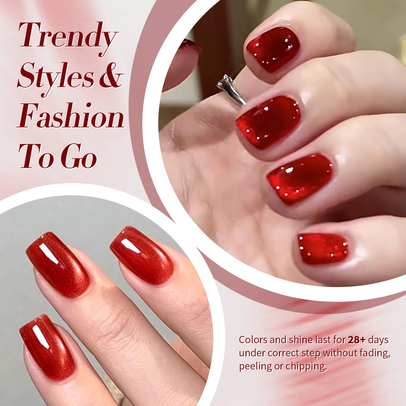Red Glass Cat Magnetic Gel Polish MY249 - 15ml Professional Nail Art Kit for Stunning Cat Eye Nails | Perfect for Salon, Home Manicure & Special Occasions
