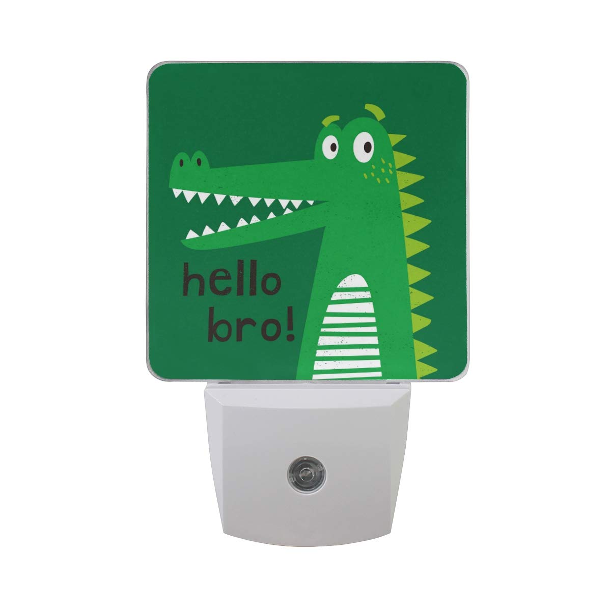 Vikko Funny Alligator Night Light - 2 Pack LED Plug-in Lamp with Dusk to Dawn Sensor for Kids & Adults | Perfect for Bedroom, Nursery, Hallway & Home Decor | Cute Crocodile Design Creates Cozy Ambience