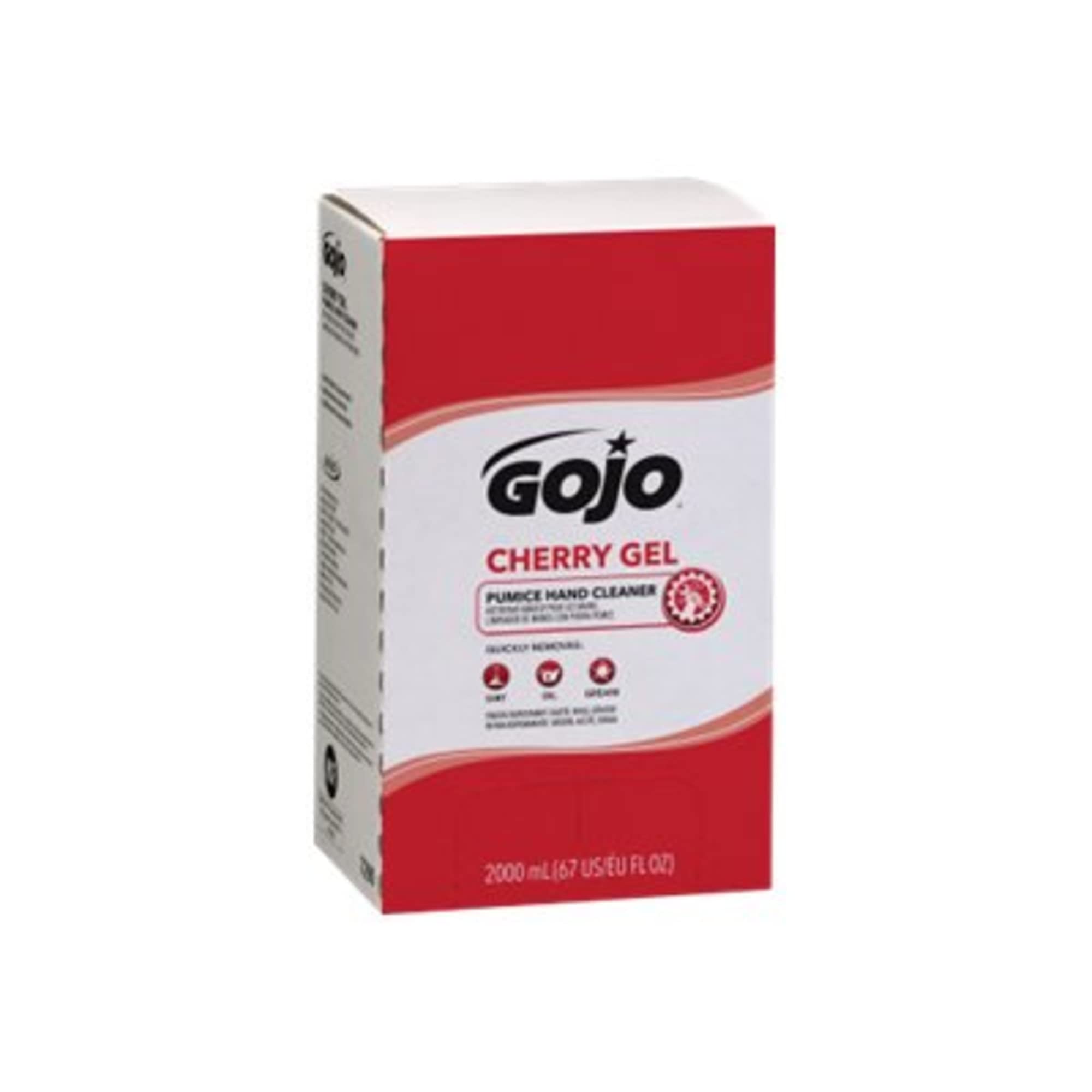 GOJO® Gel Pumice Hand Soap Cleaner - Cherry Scent, 67.6 Oz (4-Pack Refills) for Industrial, Commercial & Home Use - Heavy Duty Hand Cleaner for Mechanics, Gardeners & DIY Projects