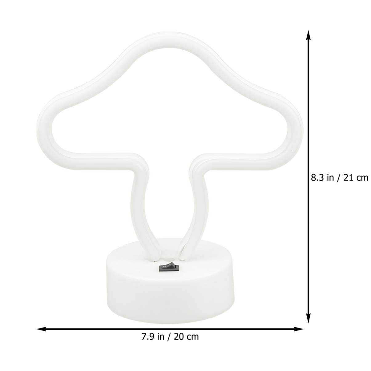 Uonlytech Bunny & Dolphin Mushroom Shape LED Night Light - Cute Neon Table Lamp for Kids Room, Nursery, Bedside Decor - Perfect as Reading Light, Baby Gift, or Desktop Decoration
