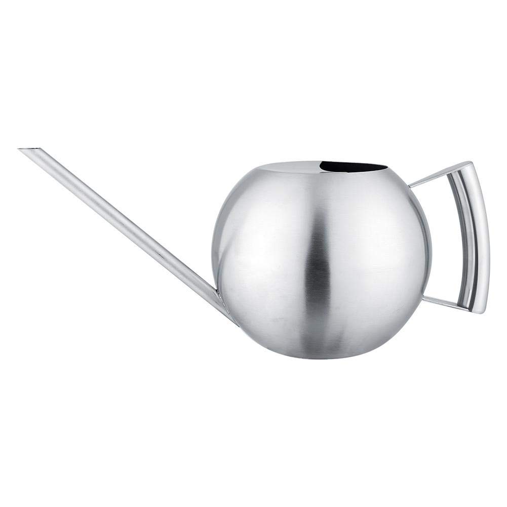 Stainless Steel Long Spout Watering Can 1000mL - Easy Pour Indoor Outdoor Plant Watering Pot for Potted Flowers, Home, Office, Garden & Yard - Perfect for Delicate Plants and Precise Watering