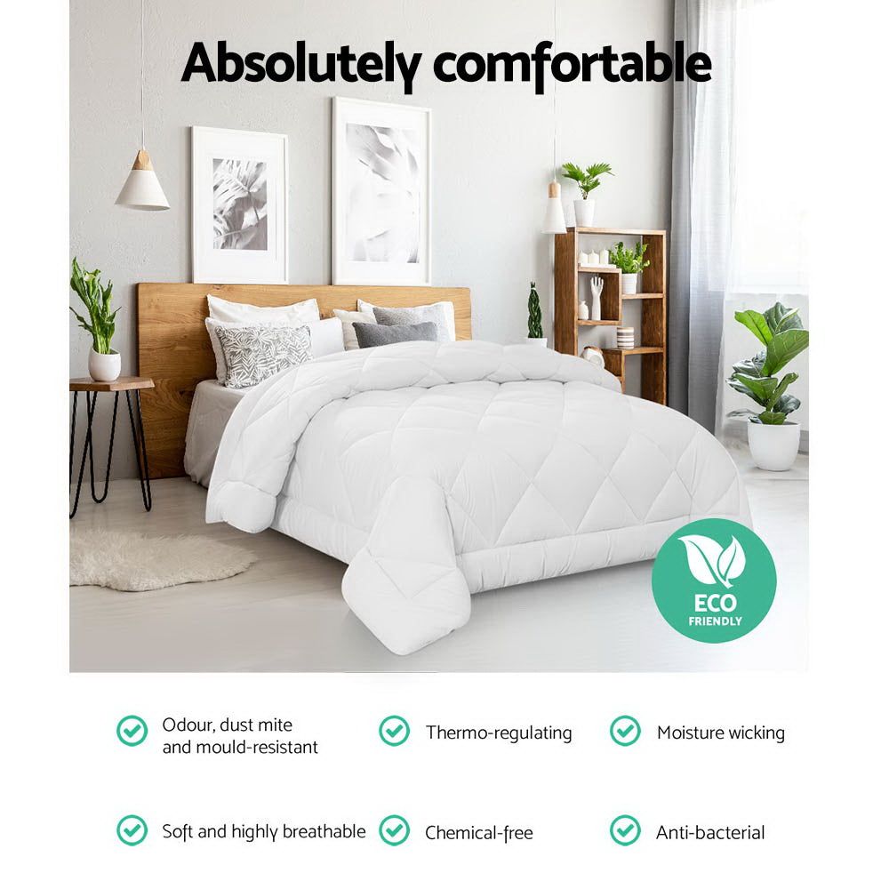 Giselle Super King Size 700GSM Bamboo Microfiber Quilt - Ultra Soft & Breathable Bedding Set for All Seasons | Perfect for Master Bedroom, Guest Room & Luxury Hotels