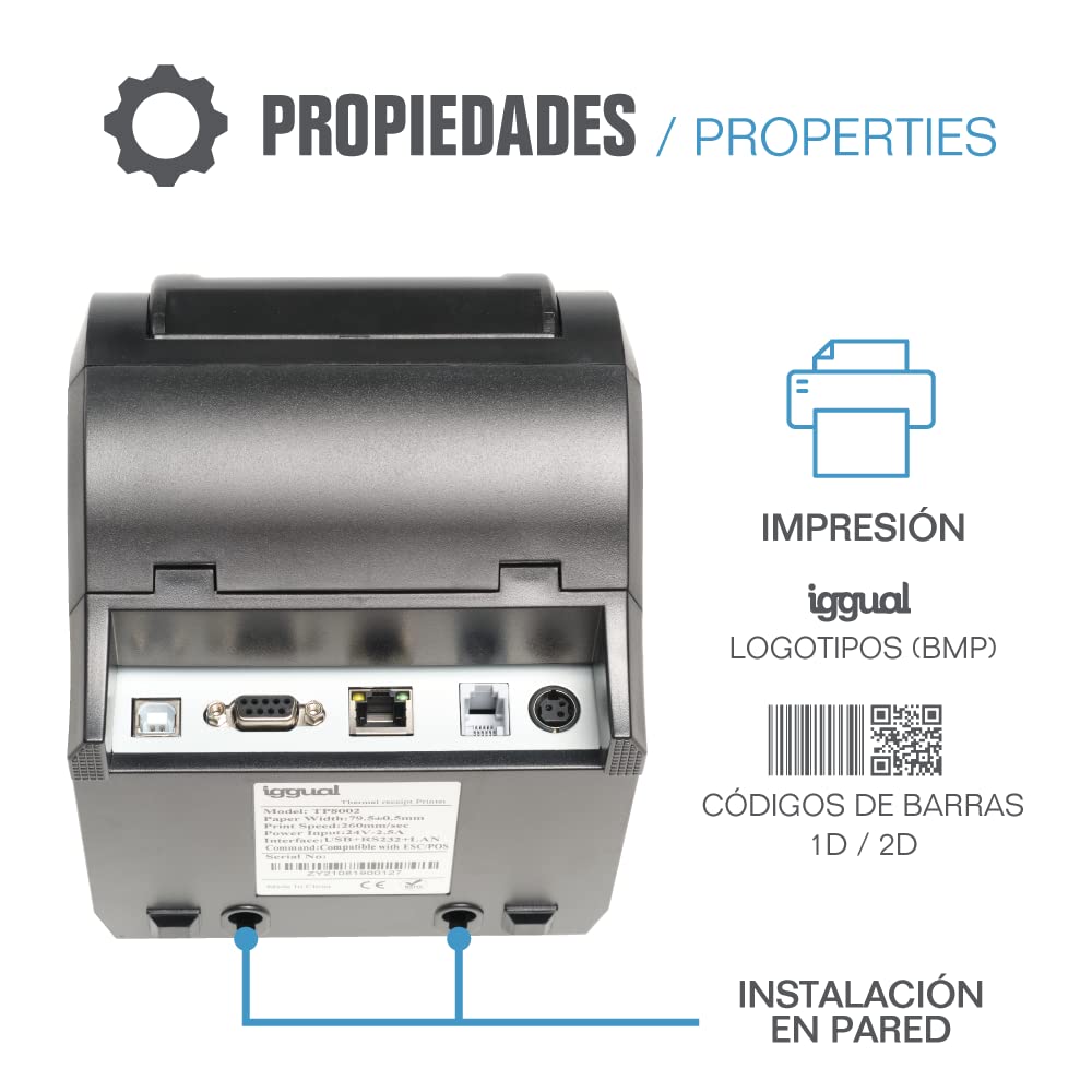 TP8002 Thermal Printer with USB, RS232 & Ethernet Connectivity - Ideal for Shipping Labels, Barcode Printing & Retail Receipts