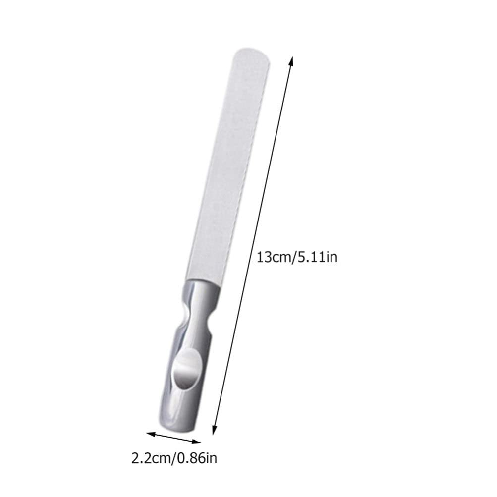 Lurrose 2-Piece Stainless Steel Nail File & Buffer Kit - Professional Manicure Pedicure Tools with Emery Board for Nail Cleaning, Polishing & Shaping - Perfect for Home Salon & Travel Nail Care