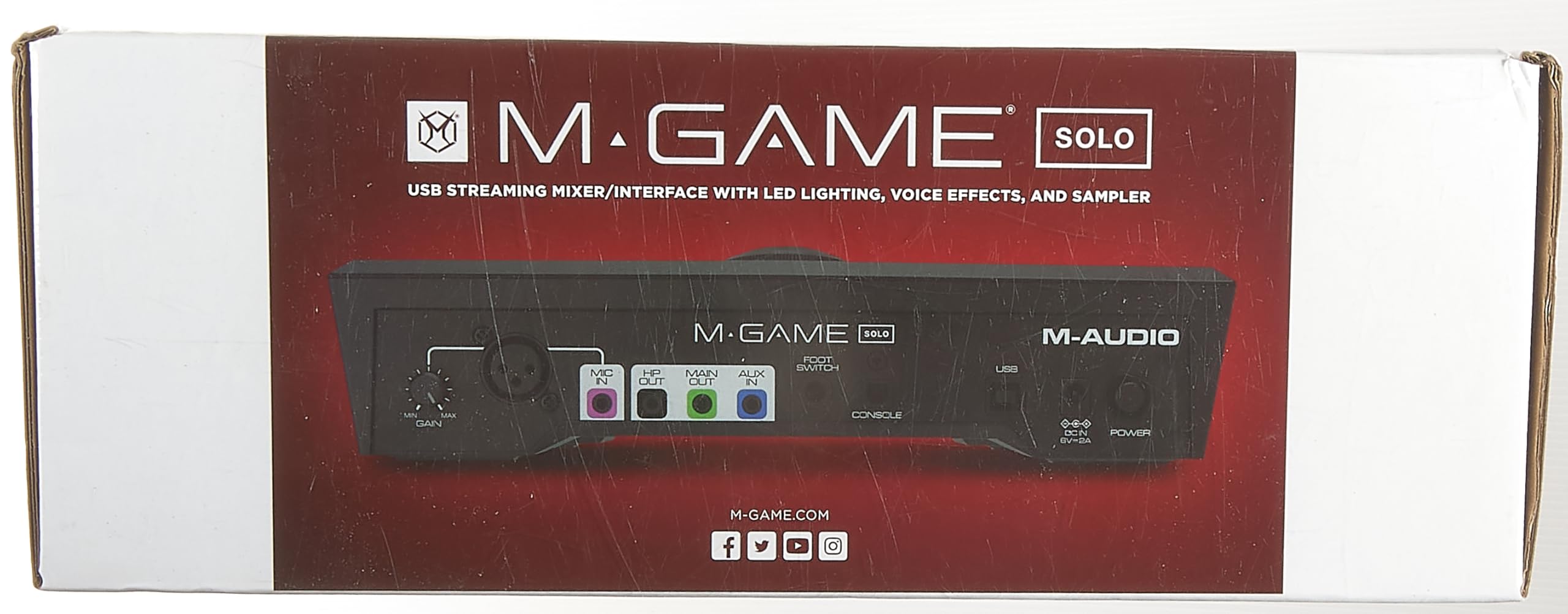 Solo USB Audio Interface Mixer for Streaming & Gaming - XLR Mic Input, Optical Input, Voice Effects, Sampler, LED Lights & Software - Perfect for Podcasting, Live Streaming & Music Production