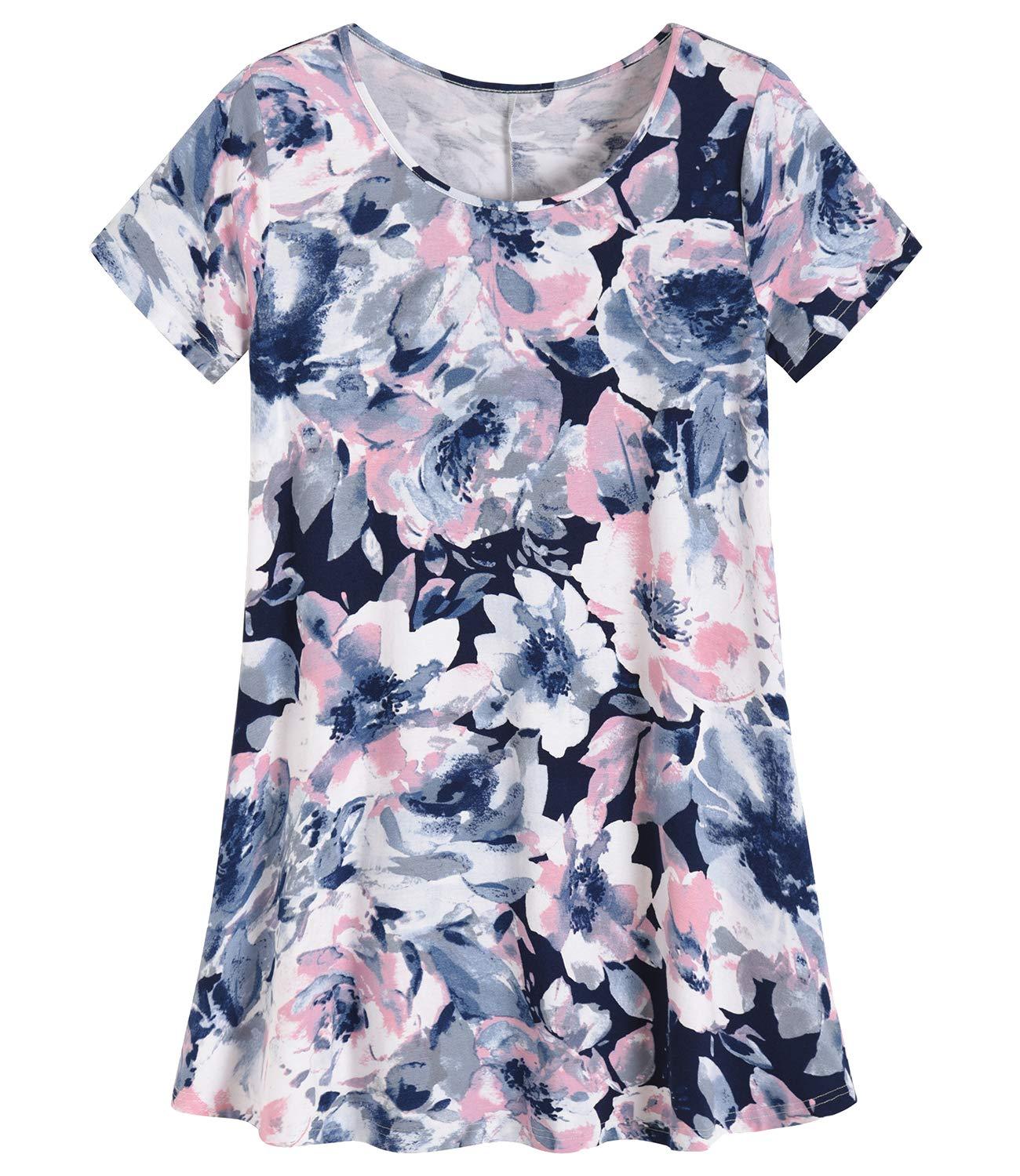 Women's Casual Swing Tunic Top - Flowy Loose Fit Blouse for Everyday Wear | Perfect for Office, Weekend Outfits & Layering